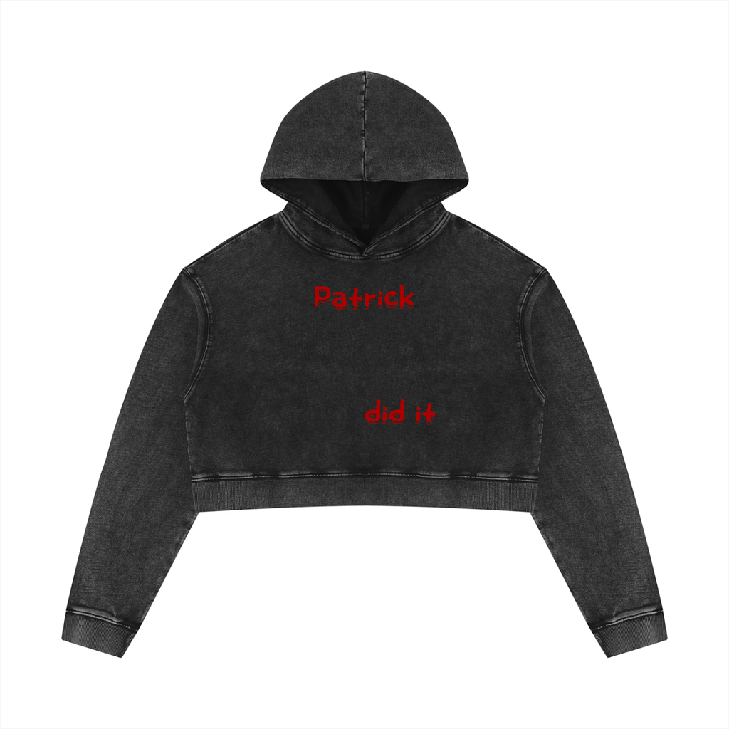 Women’s Mineral Washed Crop Hoodie