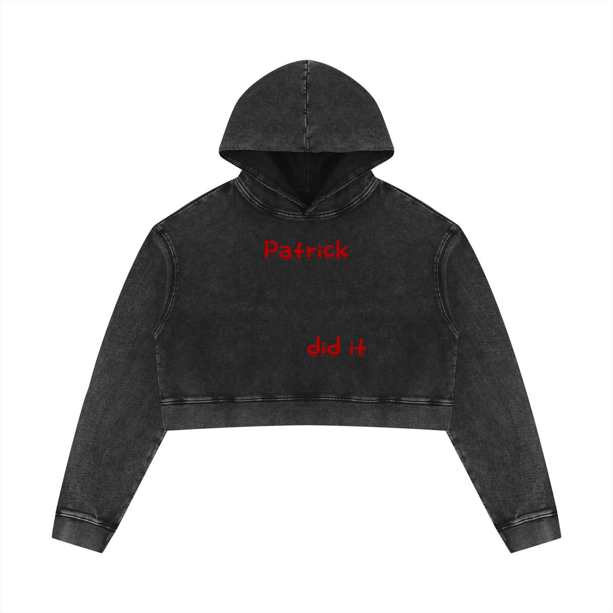 Women’s Mineral Washed Crop Hoodie