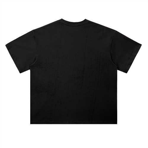 Cant think - Heavyweight Drop Shoulder Cotton T-Shirt