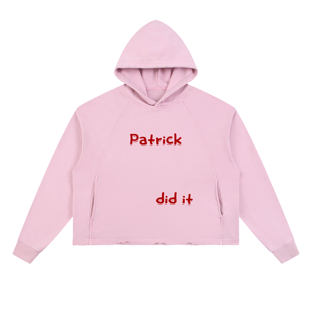 Vintage Washed Frayed-Hem Hoodie