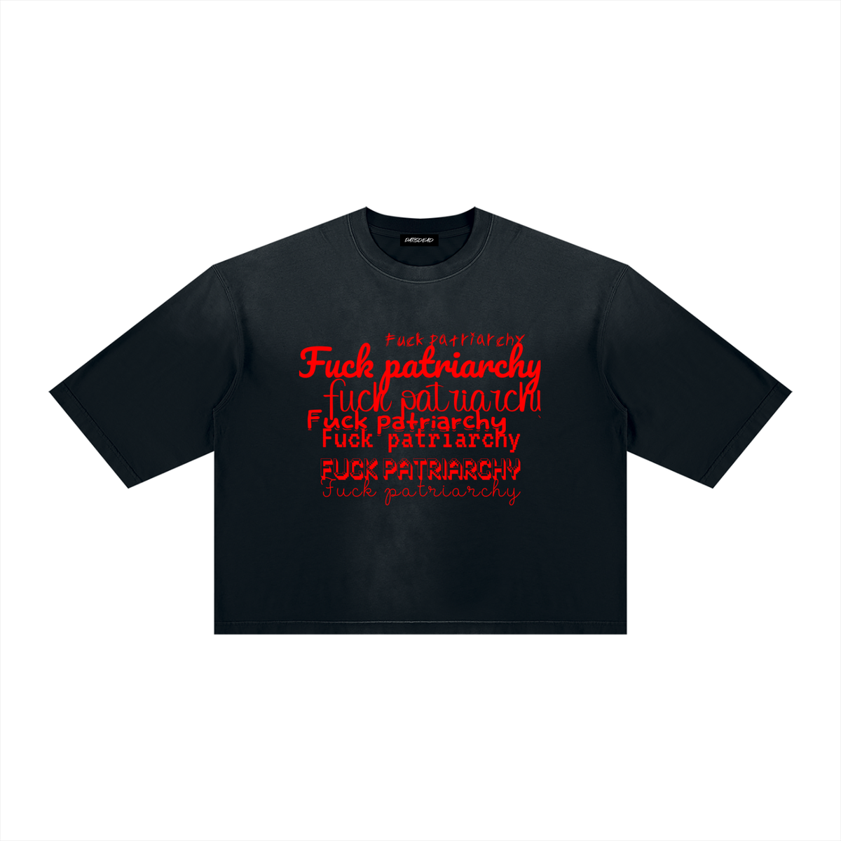 Fuck Patriarchy Vintage Wash Sunfade Boxy T-Shirt